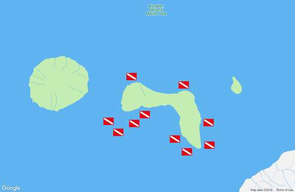 Map of Bunaken Island