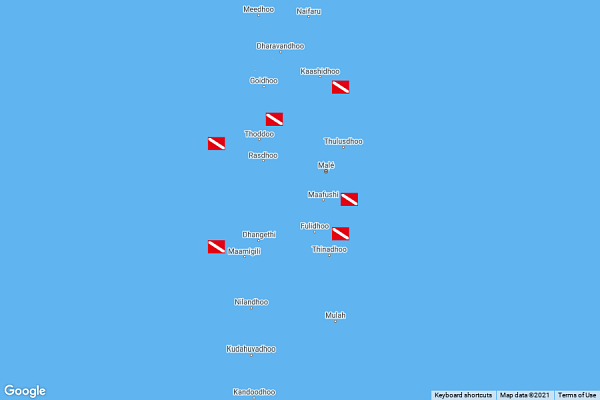 Map of Central Maldives - Vaavu Atoll