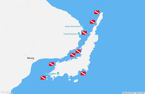 Map of ช่องแคบเลมเบห์ (Lembeh Strait)