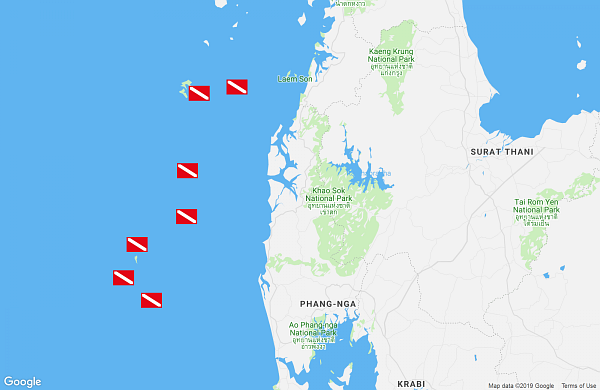 Map of Similan Islands